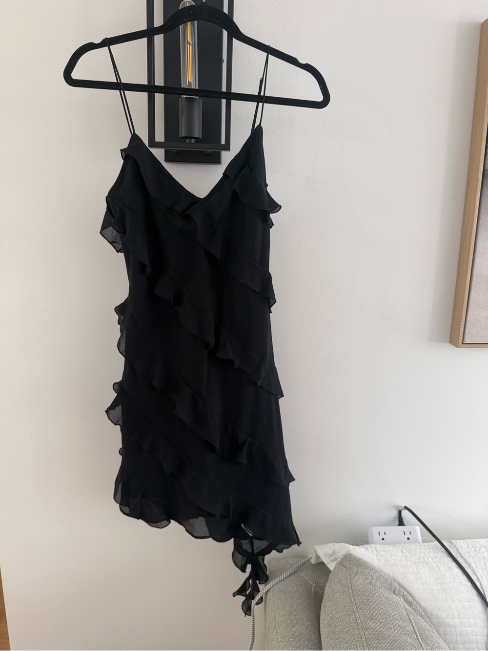 Abercrombie & Fitch Black Ruffle Dress